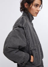 LIU.JO JAQUETA DE GANGA COM BORDADOS NA PARTE DE TRÁS