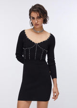 LIU.JO VESTIDO DE MALHA COM STRASS