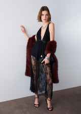 LIU.JO VESTIDO DE RENDA COMPRIDO