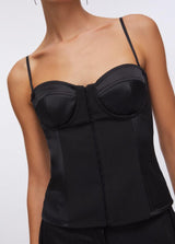 LIU.JO BUSTIER DE CETIM PRETO