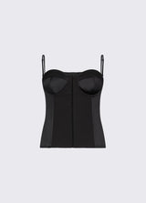 LIU.JO BUSTIER DE CETIM PRETO