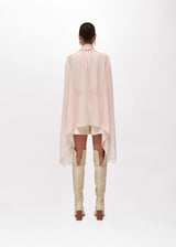 BLUGIRL VESTIDO ROSA MODELO ASSIMÉTRICO