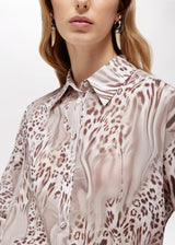 BLUGIRL CAMISA DE SEDA ANIMAL PRINT