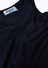 BLUGIRL TOP AZUL MARINHO COM LOGO EM STRASS