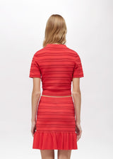 BLUGIRL POLO VERMELHO COM EFEITO DE RENDA