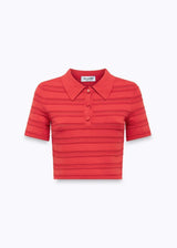 BLUGIRL POLO VERMELHO COM EFEITO DE RENDA