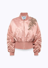 BLUGIRL BOMBER ROSA COM APLICAÇÃO DE STRASS