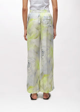 BLUGIRL CALÇA CETIM  COM IMPRESSÃO FLORAL