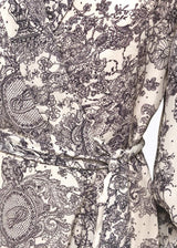 BLUGIRL VESTIDO COM IMPRESSÃO DE RENDA ASSIMETRICO