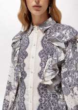 BLUGIRL BLUSA COM IMPRESSÃO DE RENDA