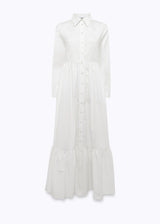 BLUGIRL VESTIDO BRANCO DE ALGODÃO