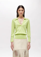 BLUGIRL POLO VERDE COM COM ALFINETE DE FLOR