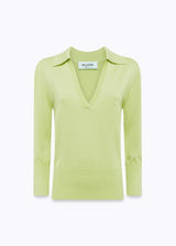 BLUGIRL POLO VERDE COM COM ALFINETE DE FLOR