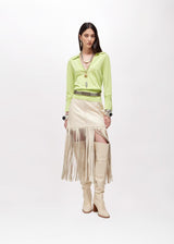 BLUGIRL POLO VERDE COM COM ALFINETE DE FLOR