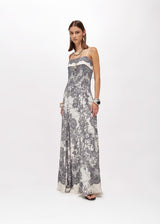 BLUGIRL VESTIDO COM IMPRESSÃO DE RENDA