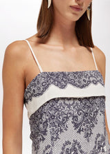 BLUGIRL VESTIDO COM IMPRESSÃO DE RENDA