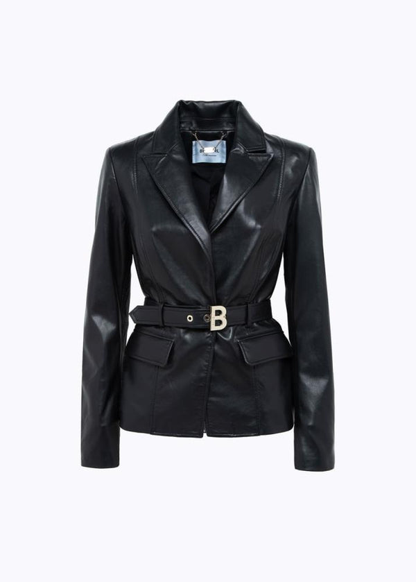 BLUGIRL BLAZER EM PELE COM CINTO