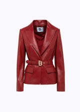 BLUGIRL BLAZER DE PELE COM CINTO