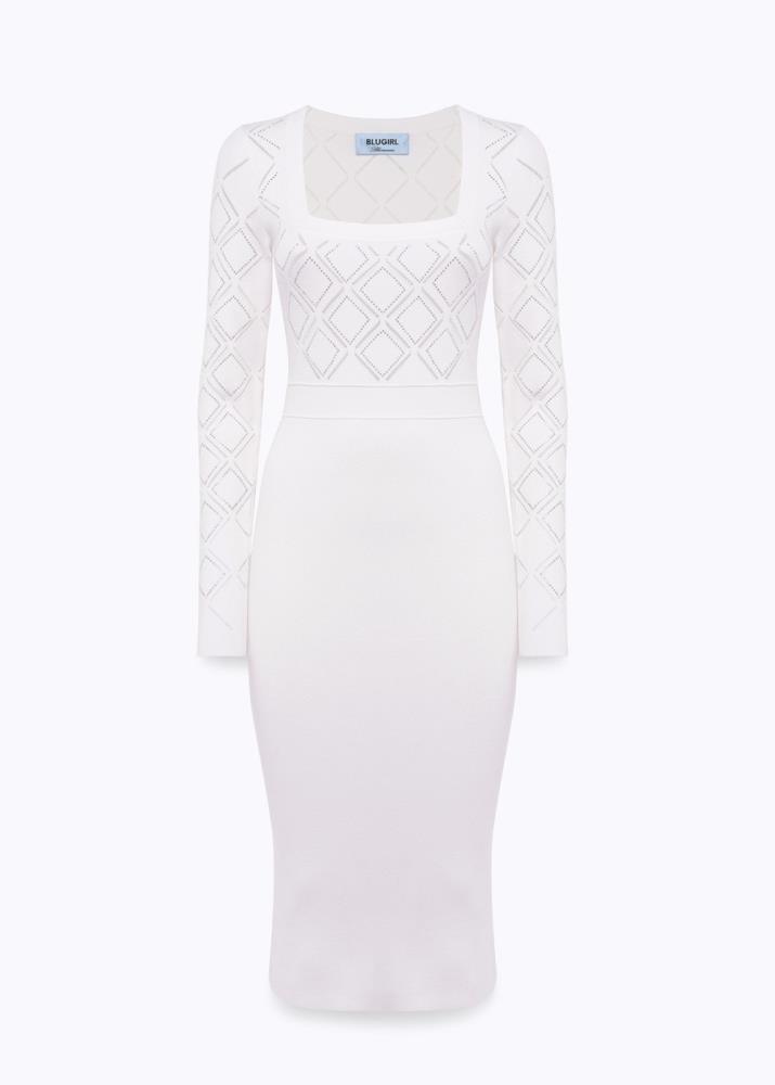 BLUGIRL VESTIDO DE MALHA COM APLICAÇÕES