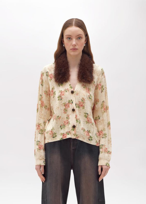 BLUGIRL CASACO DE MALHA COM ESTAMPA FLORAL
