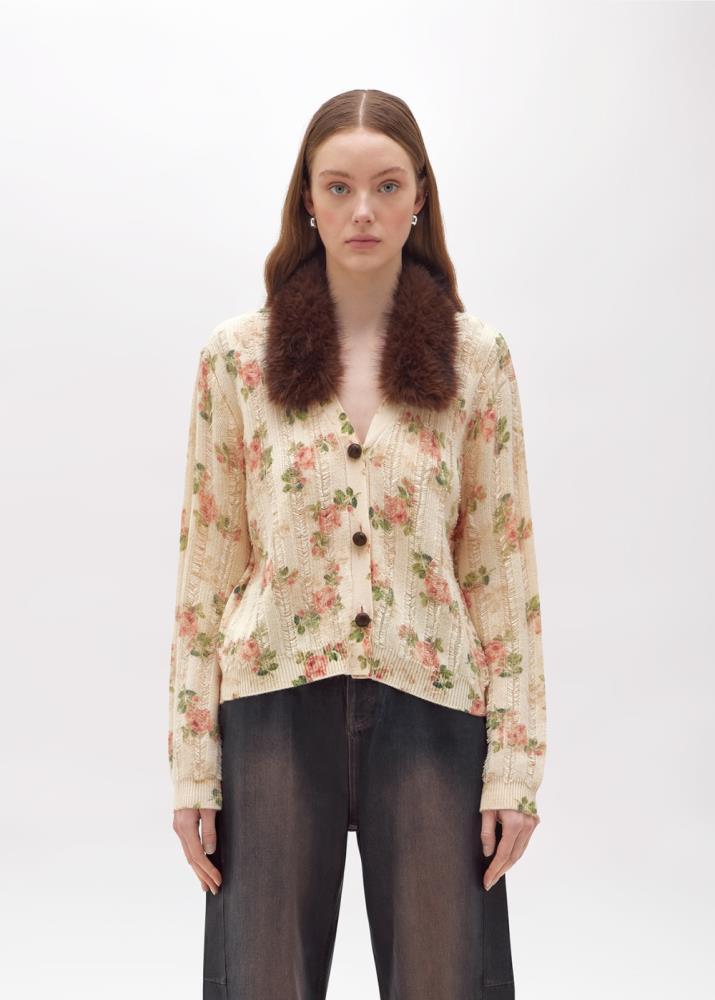 BLUGIRL CASACO DE MALHA COM ESTAMPA FLORAL