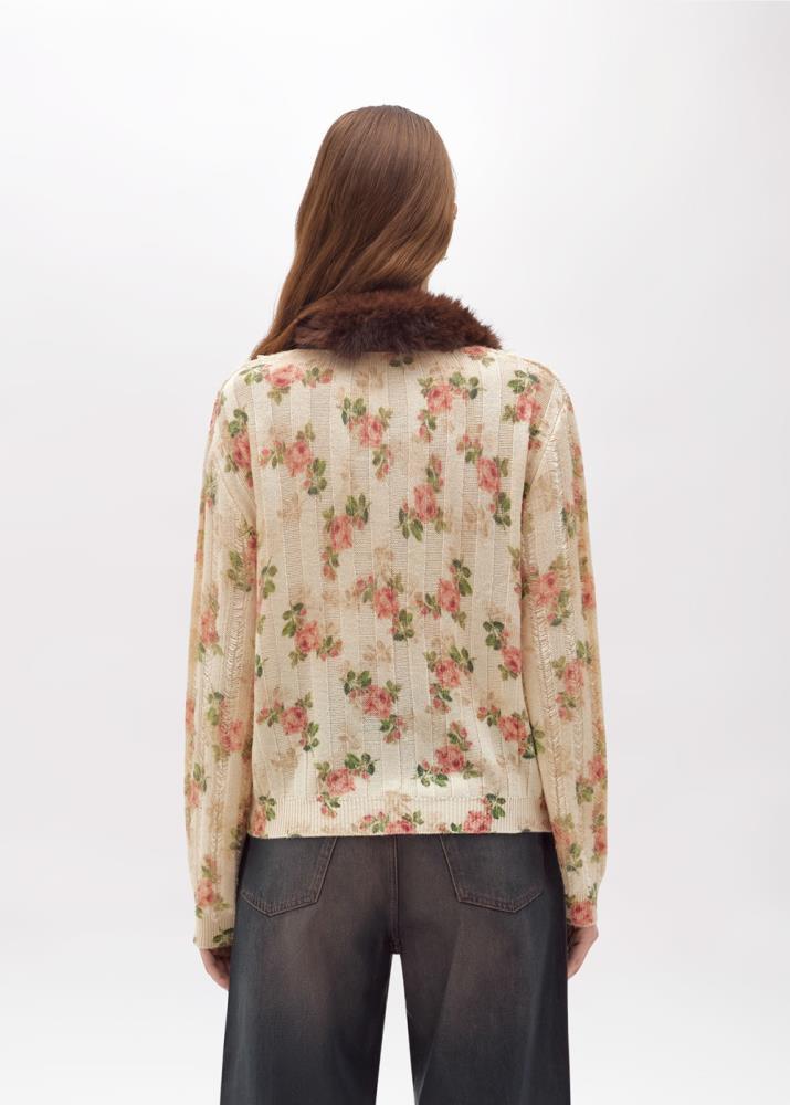 BLUGIRL CASACO DE MALHA COM ESTAMPA FLORAL