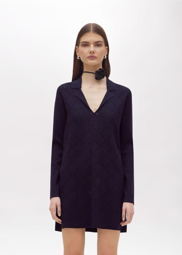 BLUGIRL VESTIDO MALHA AZUL MARINHO