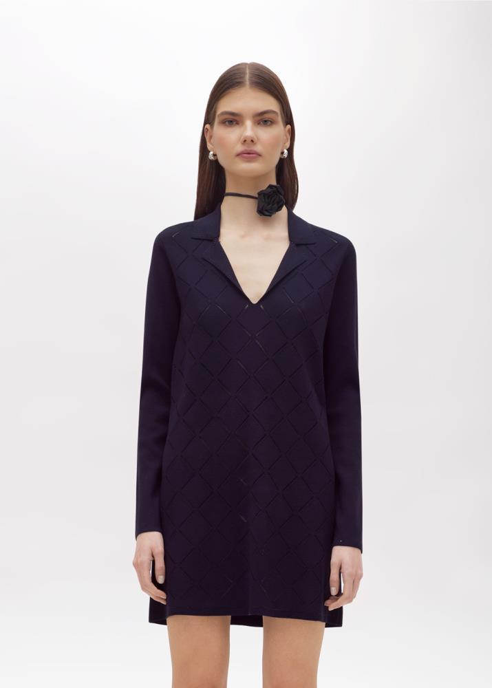 BLUGIRL VESTIDO MALHA AZUL MARINHO