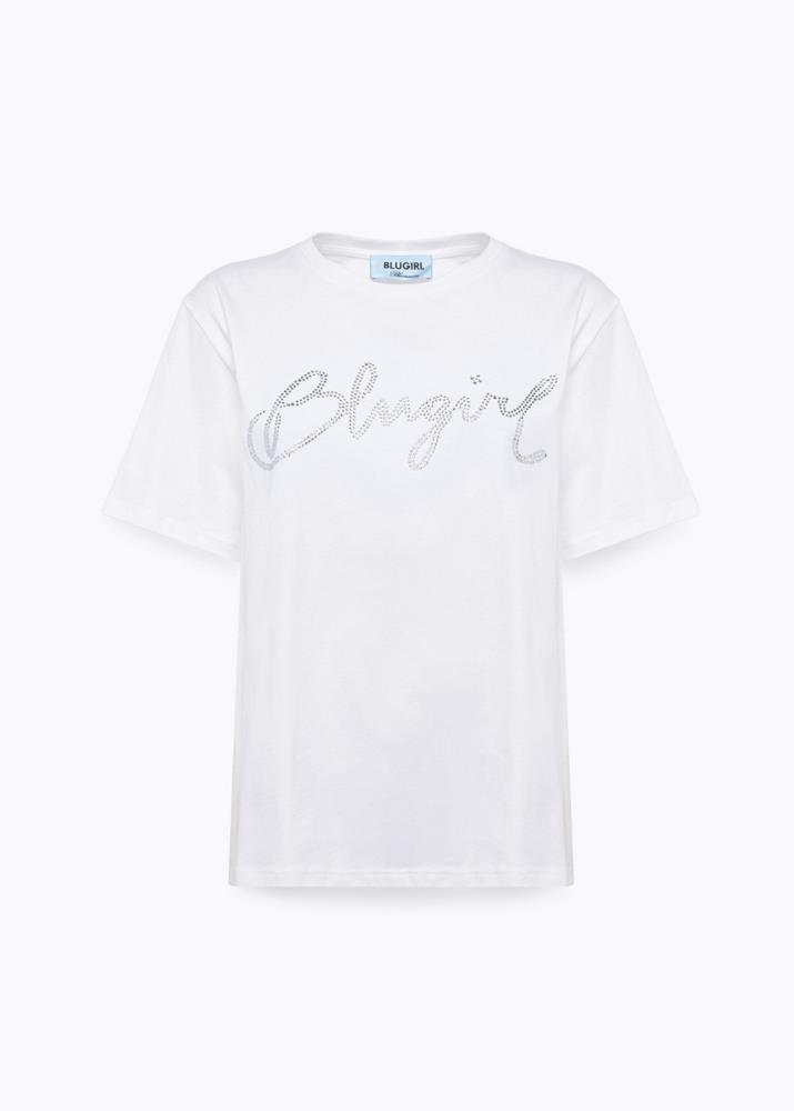 BLUGIRL T-SHIRT COM LOGO STRASS