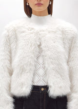 BLUGIRL CASACO BRANCO DE PÊLO