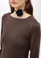 BLUGIRL VESTIDO CASTANHO