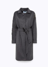 BLUGIRL CASACO CINZA COM APLICAÇÕES DE STRASS