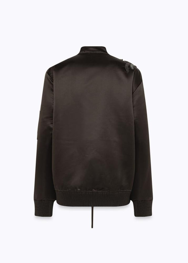 BLUGIRL BOMBER CASTANHO COM BRILHANTES