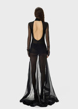 BLUMARINE VESTIDO DE TULE COM FLÔR VERMELHA