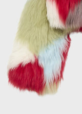 BLUMARINE CASACO DE PÊLO MULTICOLORIDO