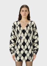 BLUMARINE CAMISOLA DE MALHA DE CACHEMIRA COM LANTEJOULAS