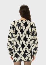 BLUMARINE CAMISOLA DE MALHA DE CACHEMIRA COM LANTEJOULAS