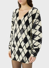 BLUMARINE CAMISOLA DE MALHA DE CACHEMIRA COM LANTEJOULAS
