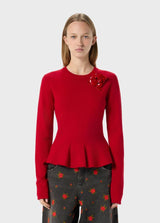 BLUMARINE CAMISOLA VERMELHA COM FLÔR