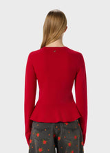 BLUMARINE CAMISOLA VERMELHA COM FLÔR