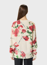 BLUMARINE CASACO DE MALHA COM ESTAMPA FLORAL