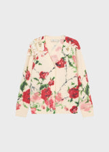 BLUMARINE CASACO DE MALHA COM ESTAMPA FLORAL