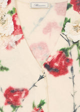BLUMARINE CASACO DE MALHA COM ESTAMPA FLORAL