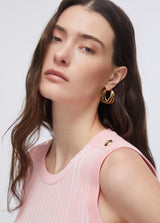 LIU.JO TOP CANELADO ROSA