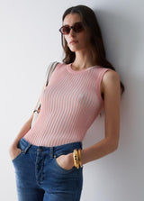 LIU.JO TOP CANELADO ROSA