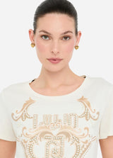 LIU.JO T-SHIRT DE ALGODÃO