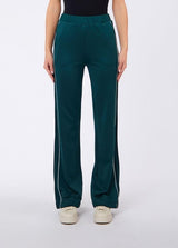 CALÇA VERDE COM RISCA BRANCA