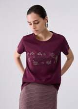 LIU.JO T-SHIRT COM MISSANGAS NA PARTE DA FRENTE