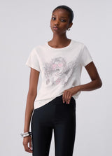 LIU.JO T-SHIRT COM ESTAMPA DE ANJO