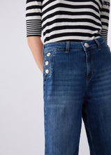 LIU.JO CALÇA DE GANGA COM BOTÕES